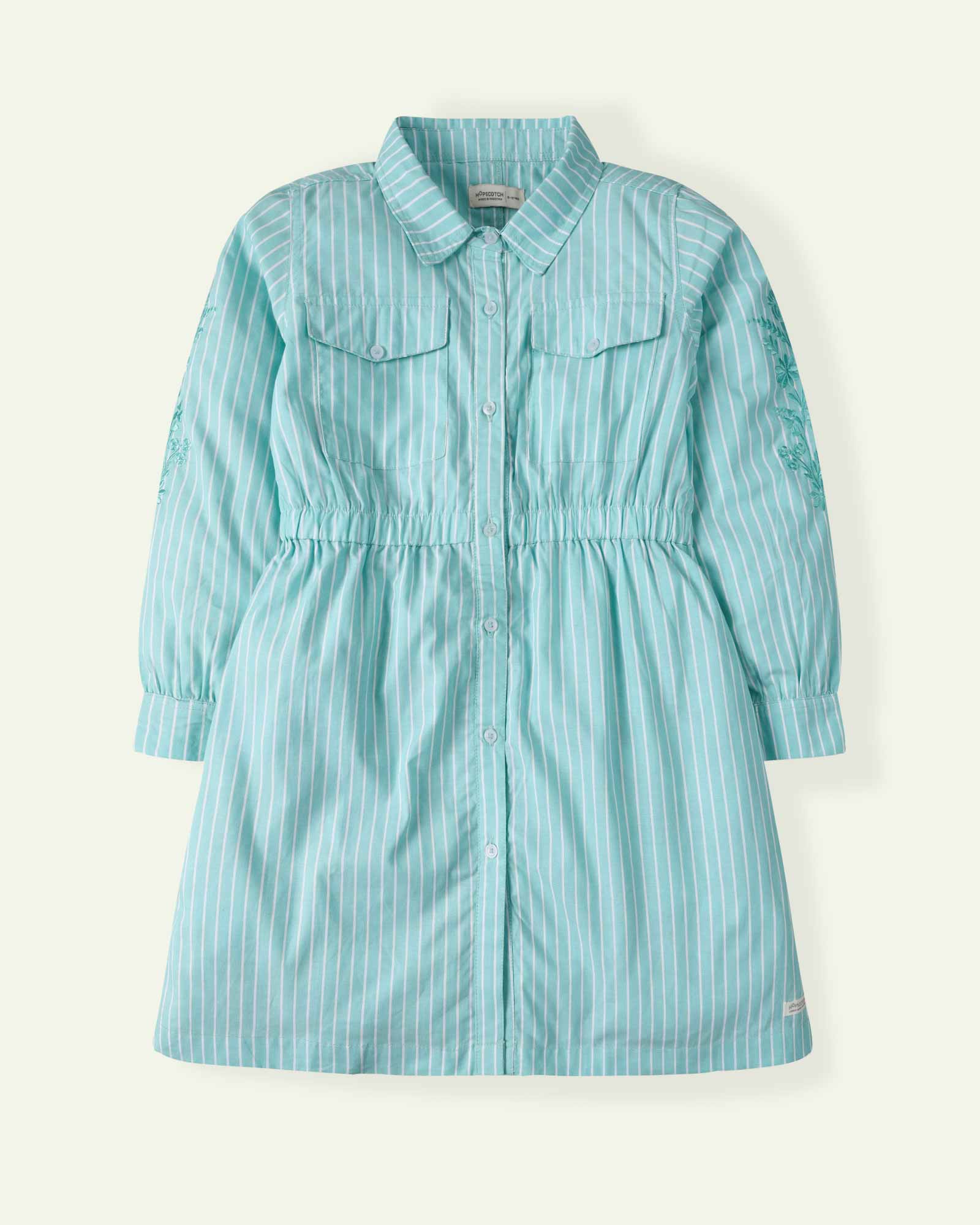 Mint Green Embroidered Dress ilovehopscotch