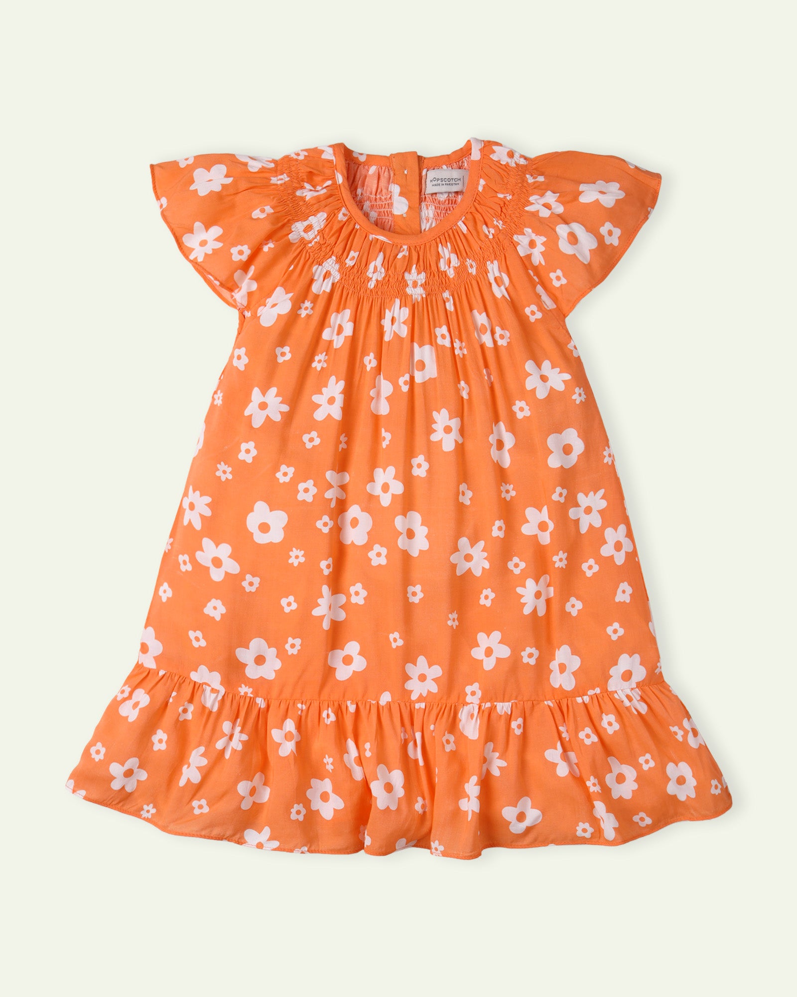 Orange Floral Dress ilovehopscotch