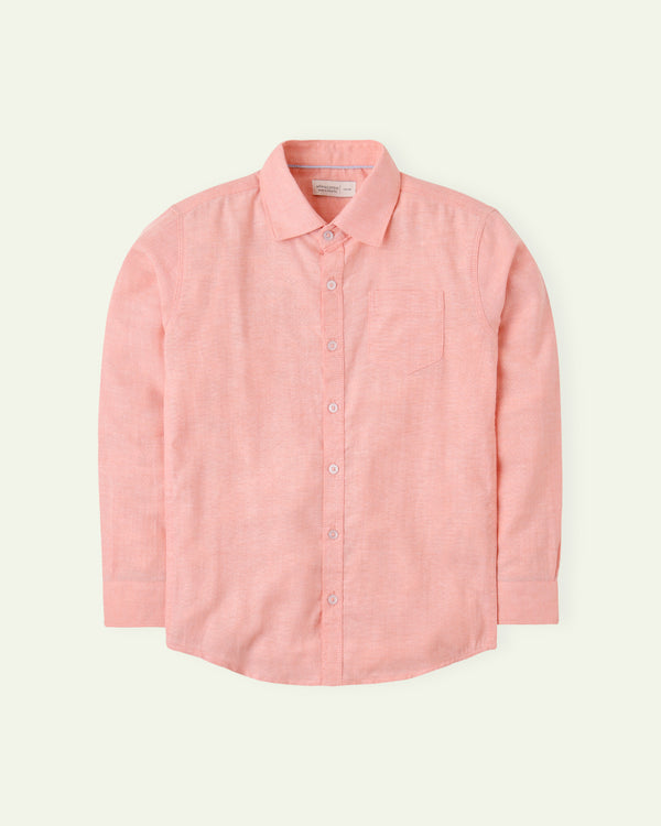 Peach Chambray Shirt