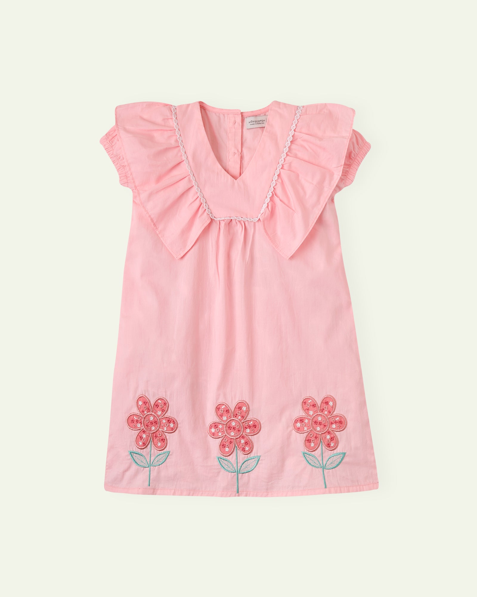 Pink Applique Dress