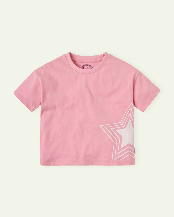 Pink Star Crop T-Shirt