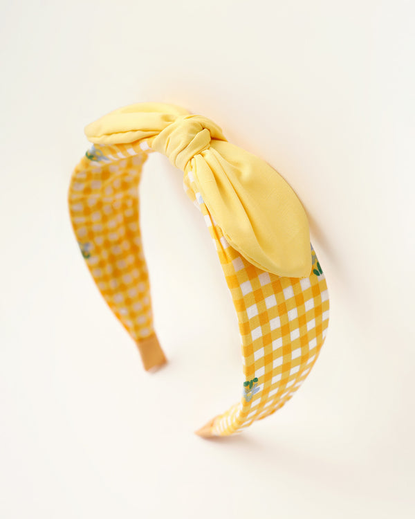 Yellow Check Headband