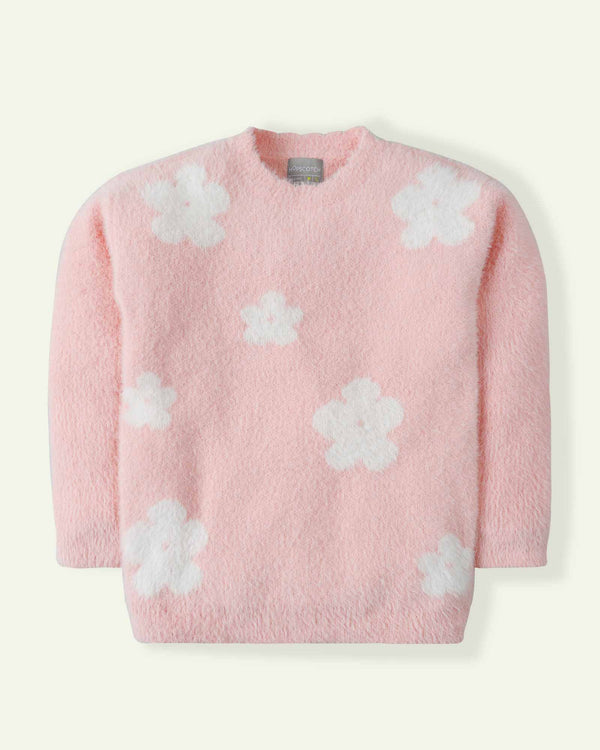 Pink Flowers Sweater