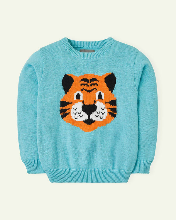 Tiger Intarsia Sweater