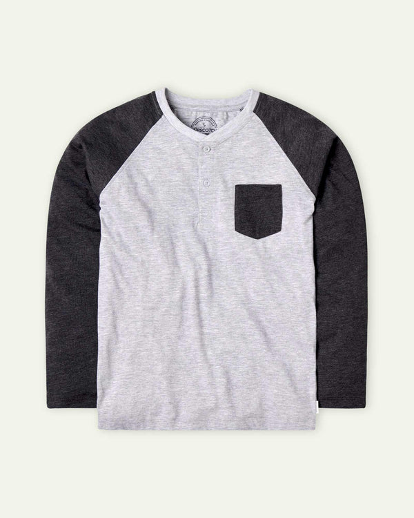 Grey Color Block Henley