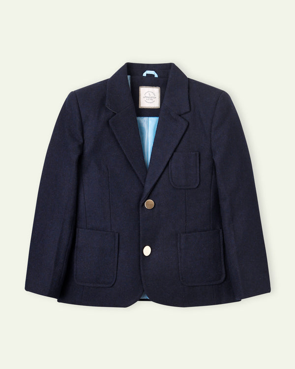 Navy Blue Woolen Blazer