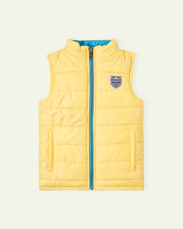 Yellow Reversible Puffer Jacket