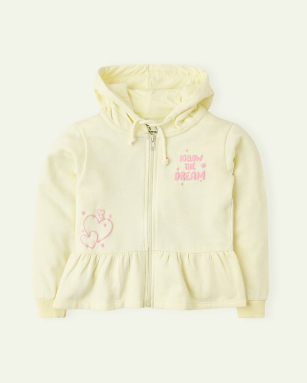 Baby Yellow Peplum Hoodie