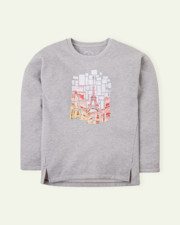 Paris Photo Printed Sweatshirt