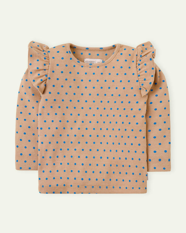 Polka Dots Drop Shoulder T-Shirt