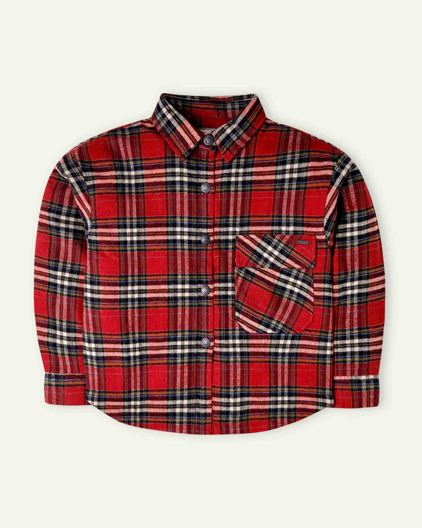 Maroon Flannel Shacket