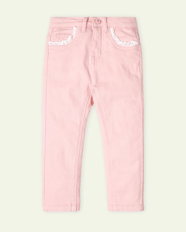 Pink Laced Slim fit Pants