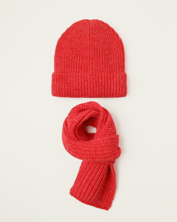 Red Beanie and Scarf Set