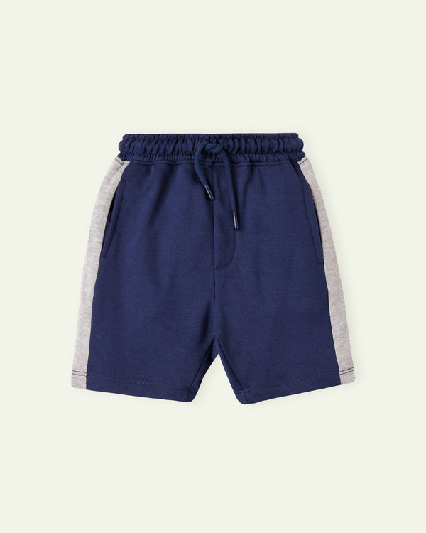 Navy Blue Knit Shorts