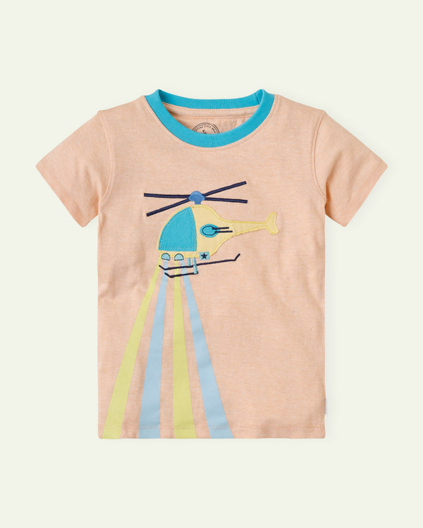 Peach Helicopter T-Shirt