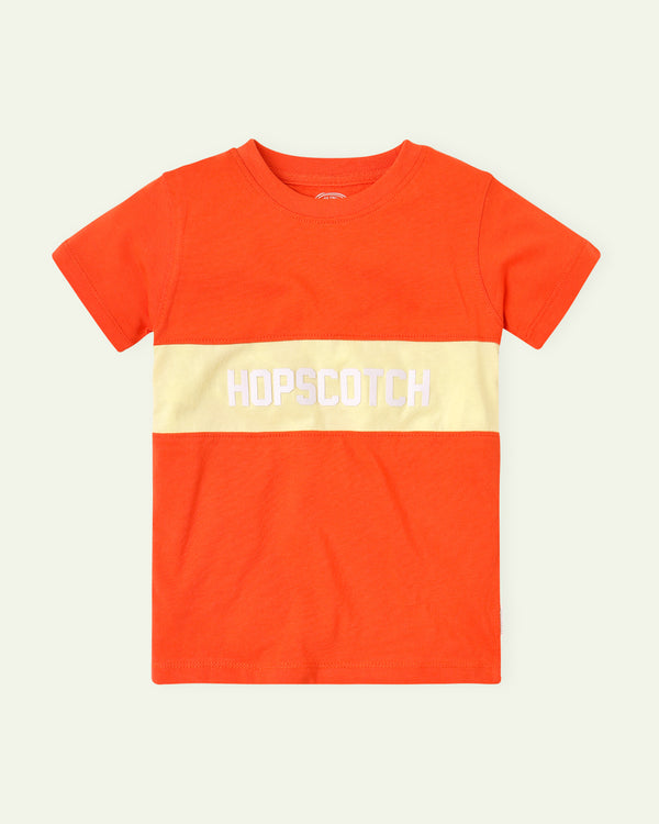 Orange Hopscotch Cut and Sew T-Shirt