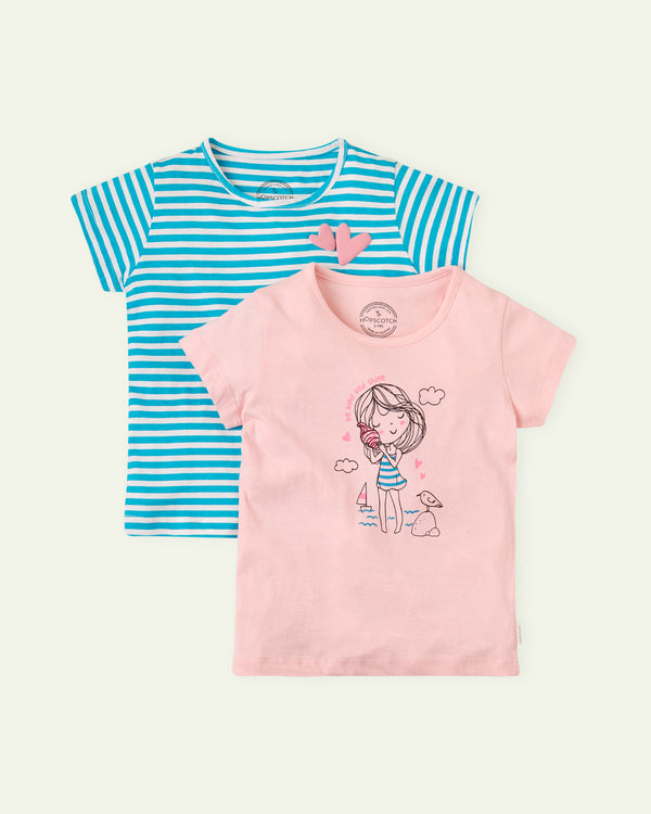 Pink and Teal T-Shirt Set