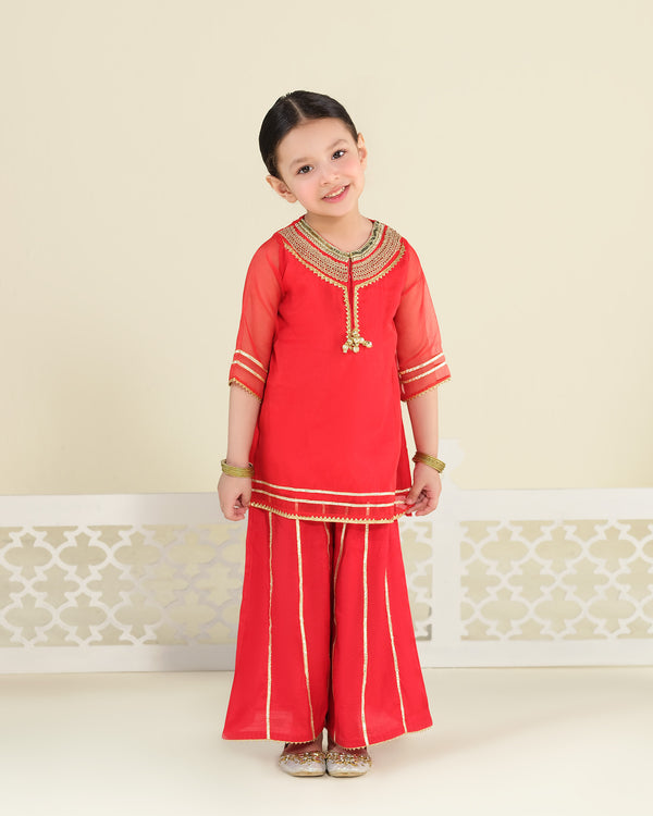 Red Eastern Two Piece Set