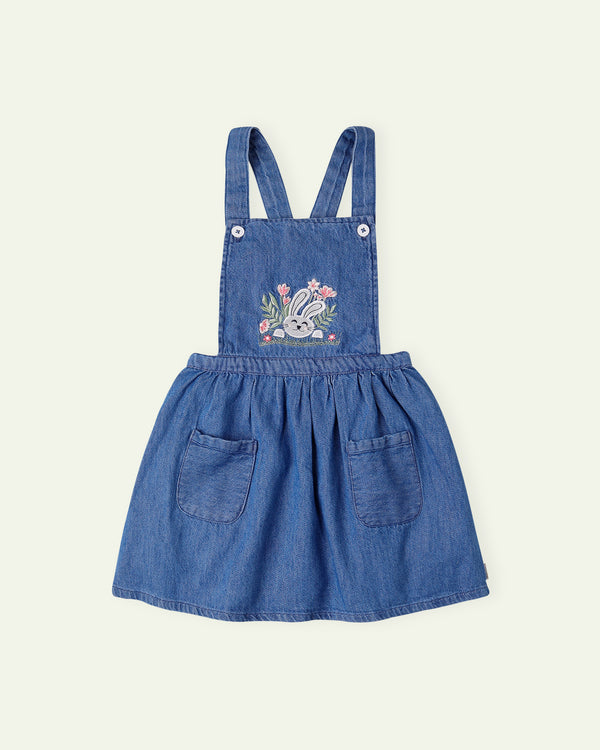 Embroidered Pinafore Dress
