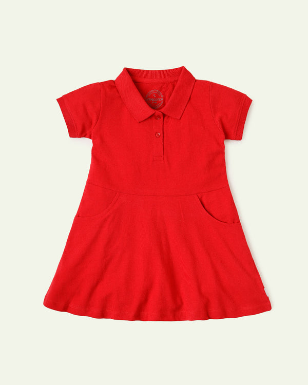 Cherry Red Polo Dress