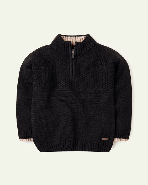 Black Mock Neck Sweater