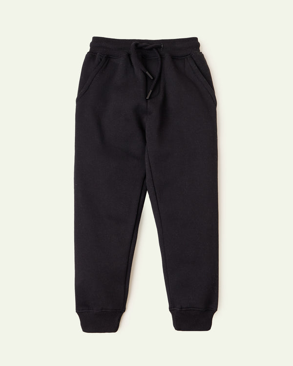 Dark Grey Embroidered Jogger Pants