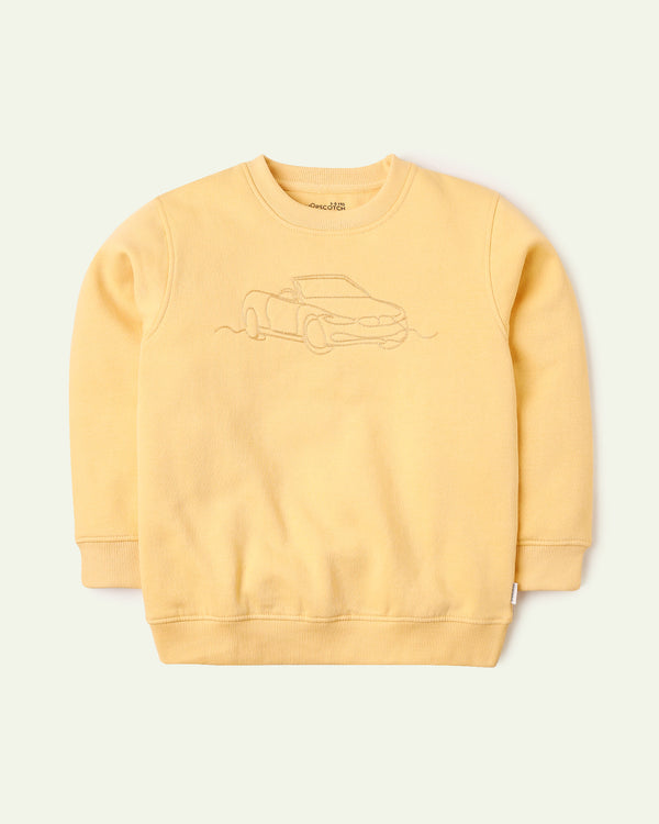 Yellow Embroidered Sweatshirt