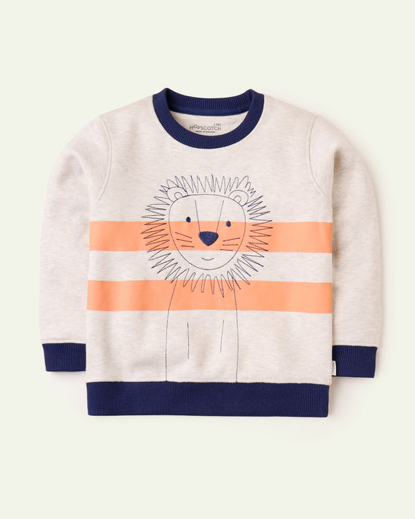 Embroidered Lion Sweatshirt