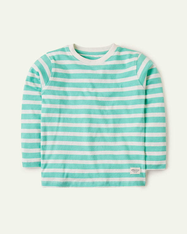 Green & White Striped T-Shirt