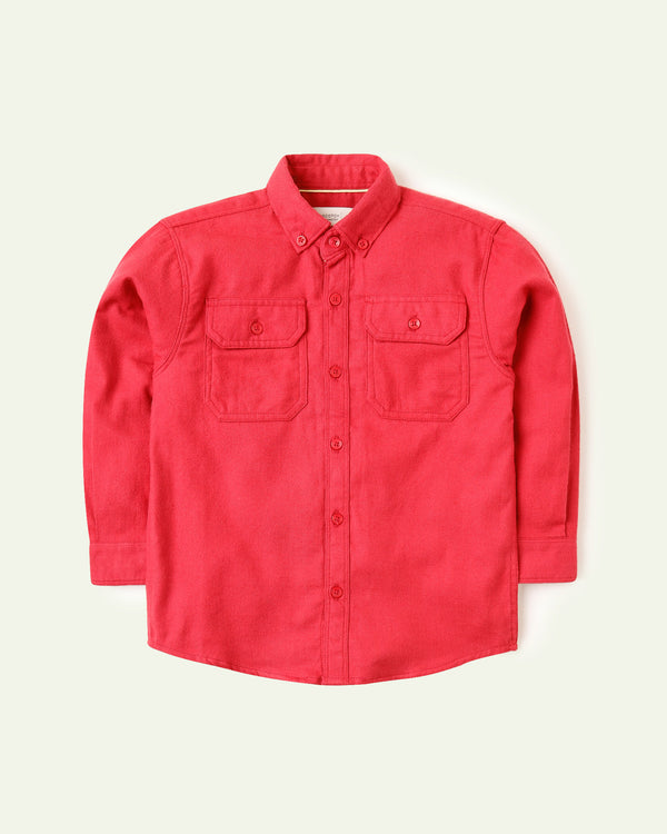 Red Button-Down Shirt