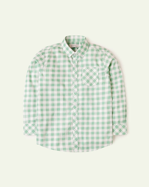 Green & White Checkered Shirt