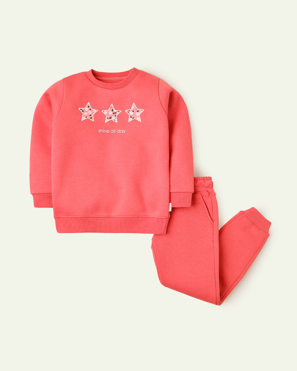 Pink Star Sweat Set