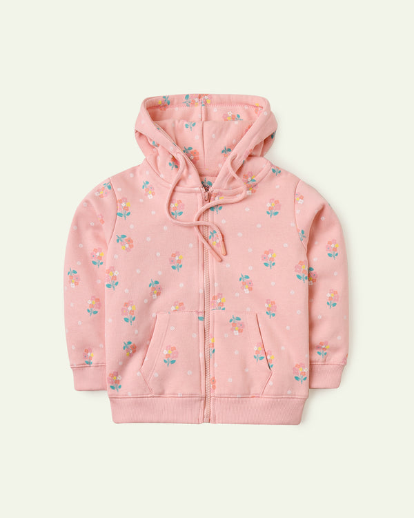 Pink Floral Hoodie