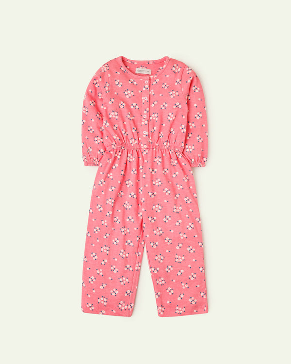 Pink Floral Jumpsuit