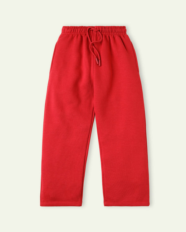 Red Wide Leg Sweatpants