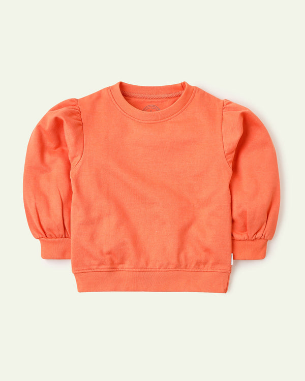 Solid Orange Sweatshirt