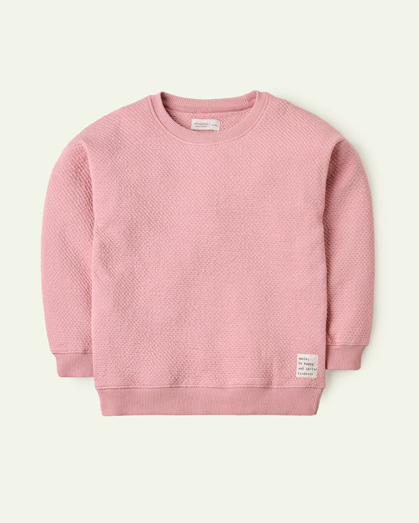 Pink Quilted Sweatshirt