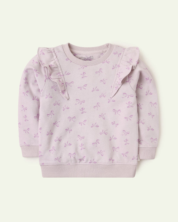 Lilac Bow Sweatshirt