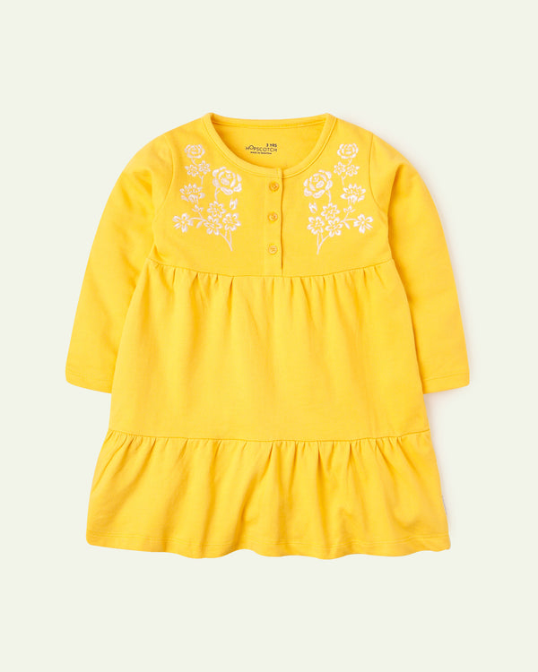 Yellow Embroidered Dress