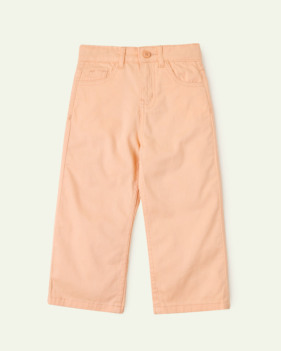 Peach Wide Leg Trousers