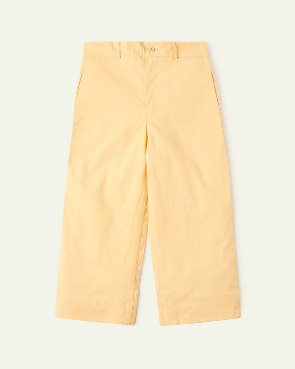 Yellow Straight Fit Pants