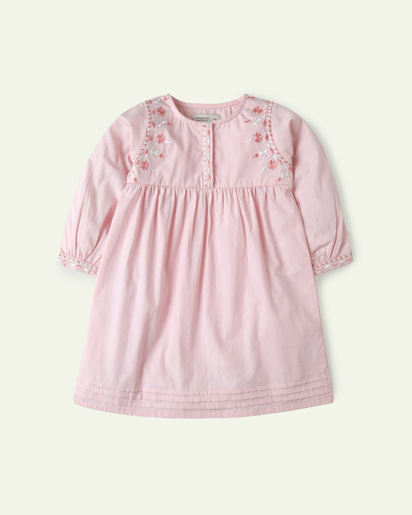 Pink Embroidered Tunic