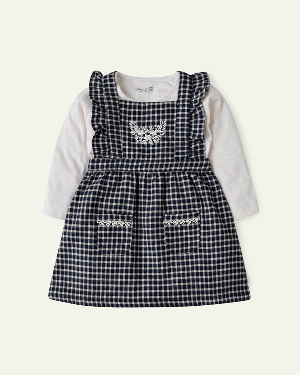 Checkered Pinafore Dress