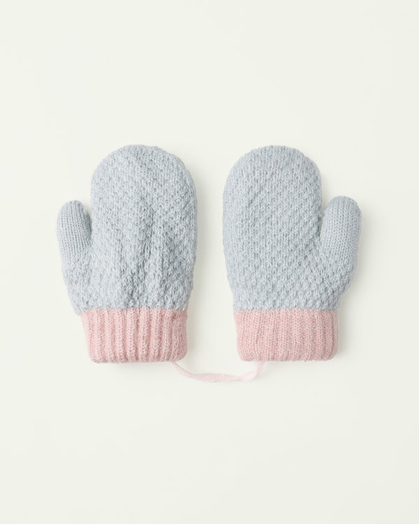 Pink & Grey Mittens