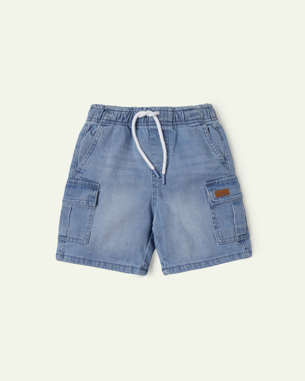Light Wash Cargo Shorts