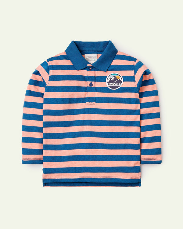 Peach & Blue Polo