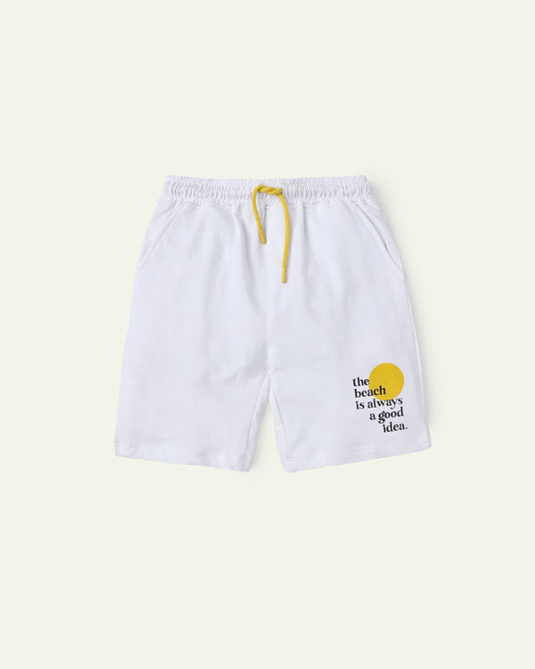 White Beach Shorts