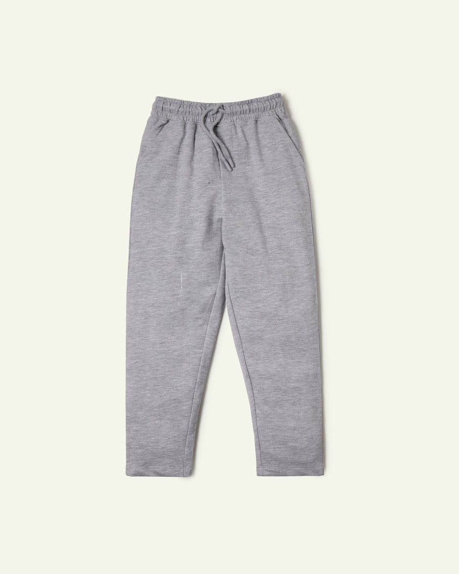 Grey Solid Trousers