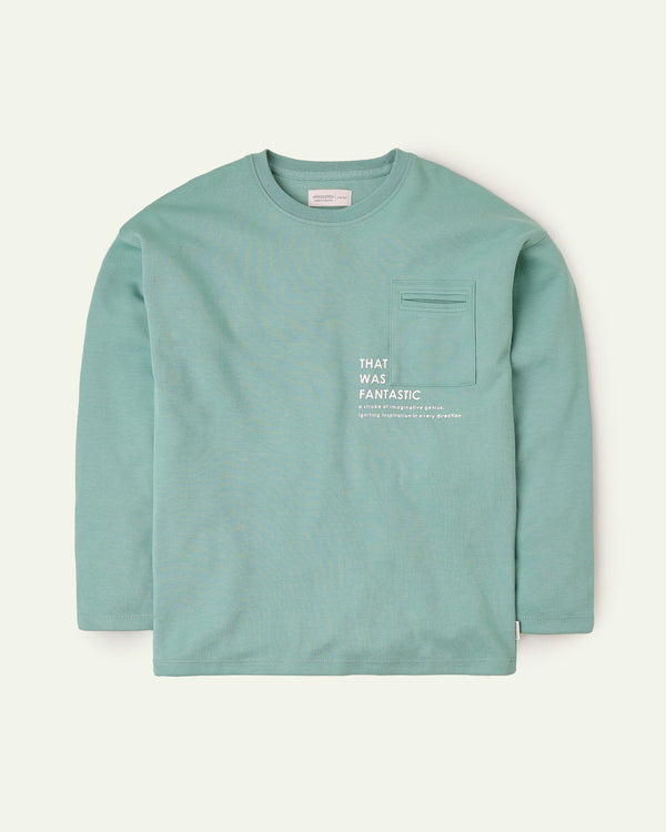 Drop Shoulder Green T-Shirt