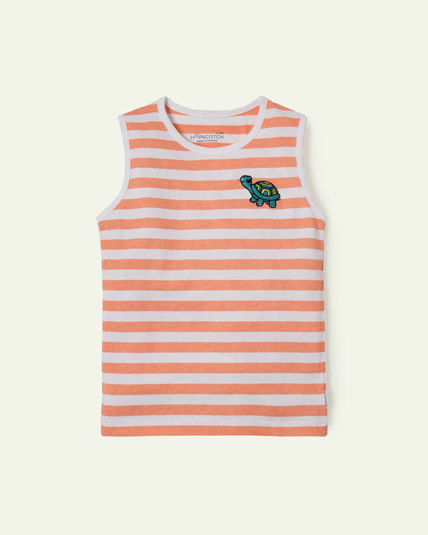 Embroidered Turtle Tank Top